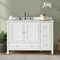 Alaterre Furniture Williamsburg 2pc Wooden Bathroom Vanity Set - 48-in. L Vanity, 30-in. L Rectangular Mirror, White AVAN4800WHB - alternate 3